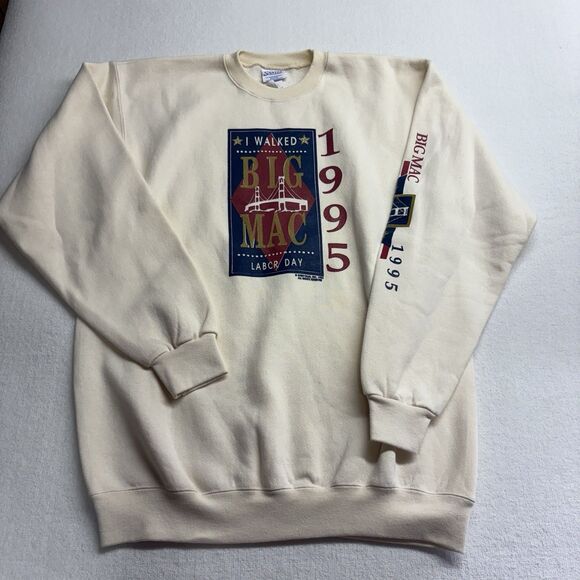 Vintage 90s Heavyweight Athletic Mens L Crewneck Sweatshirt - Picture 1 of 8